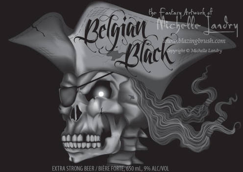 'Belgian Black' beer label