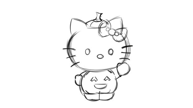 How To Draw a Halloween Hello Kitty!