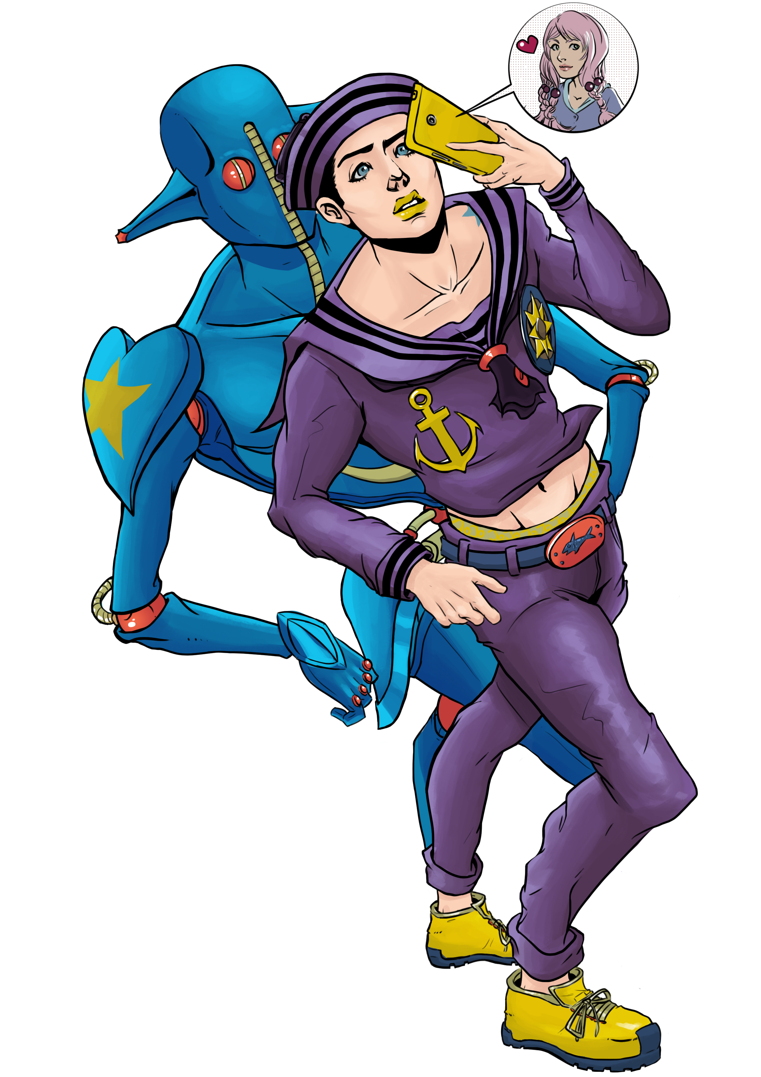 Jojolion josuke And his stand Soft And Wet by RWhitney75 on DeviantArt