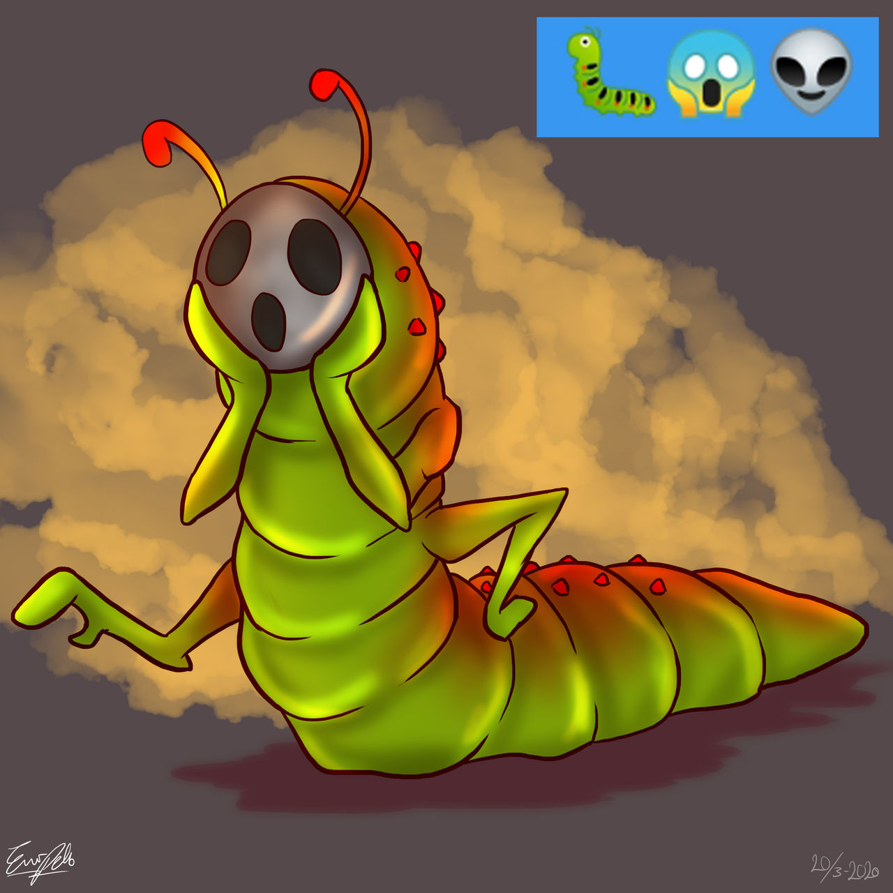 Scared worm thing