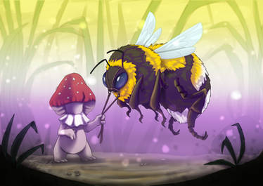 Nonbinary bee and shroom