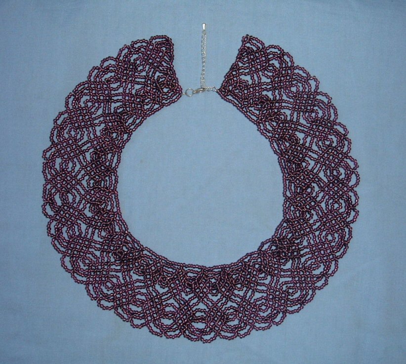 beaded collar.