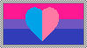 Bisexual Heteroromantic Stamp