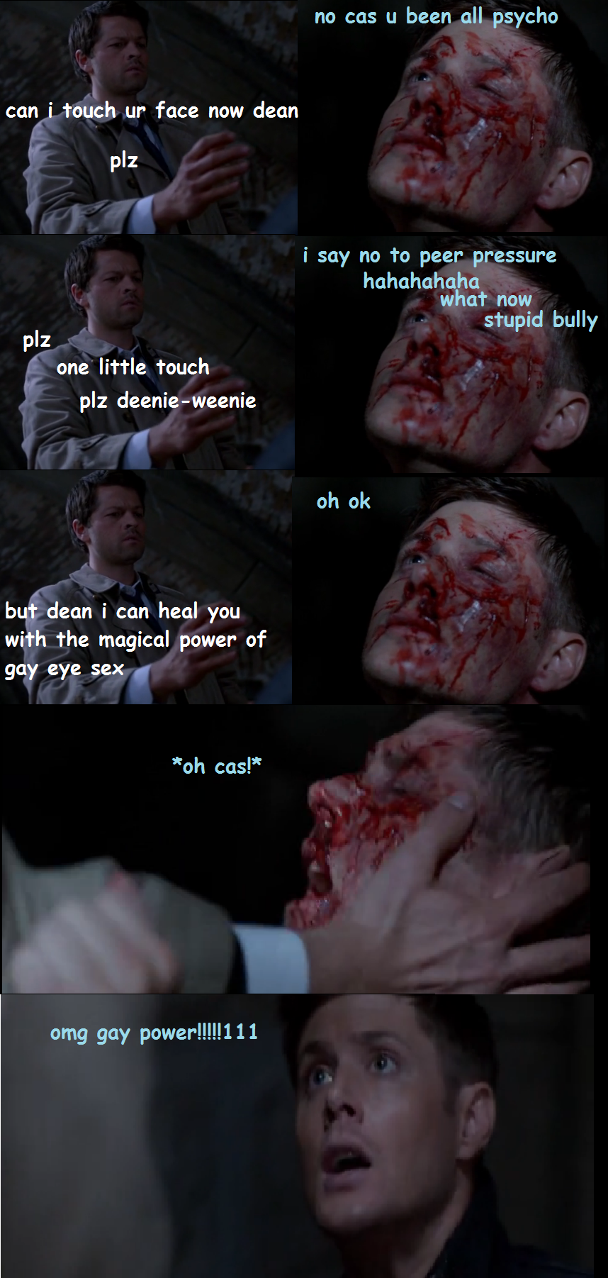when destiel became canon!!11111111 lololololololo by Flying-With-The-Owls