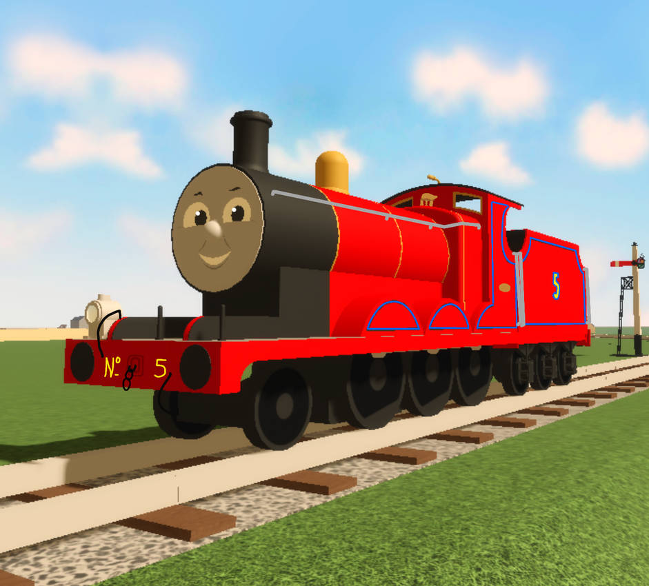 James The red Engine au BTWF edit by GABEFRYE on DeviantArt