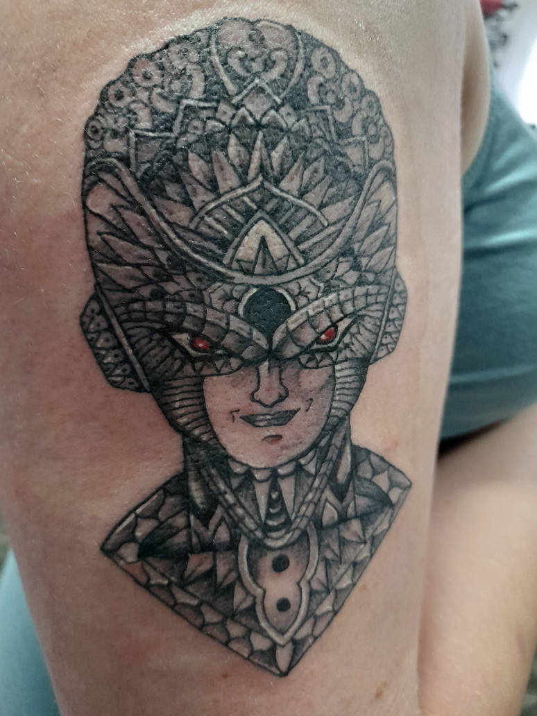 Frieza Tattoo DBZ Tribal unhealed by MilkyWay247 on DeviantArt