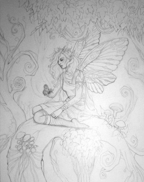 Fairy Sketch to Be Painted