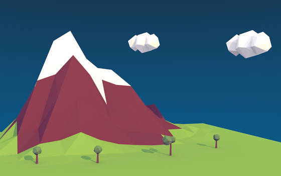 Low poly mountain