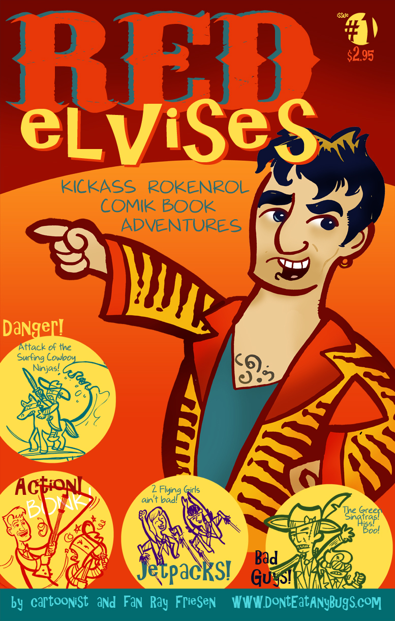 Red Elvises Comic Cover