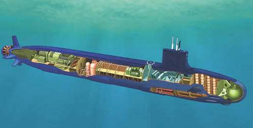 Submarine cutaway