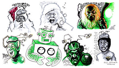 SANTA CLAUS CONQUERS THE MARTIANS 7-PIECE ART!!