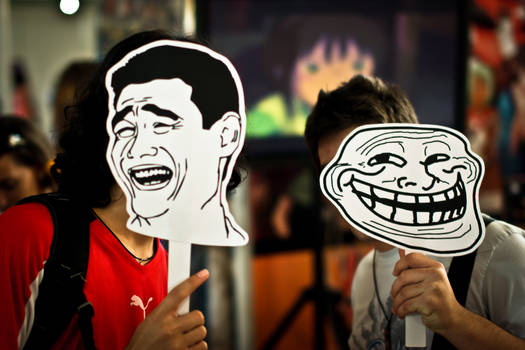 trollface and yao ming cosplay