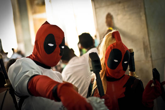 Deadpool and lady Deadpool