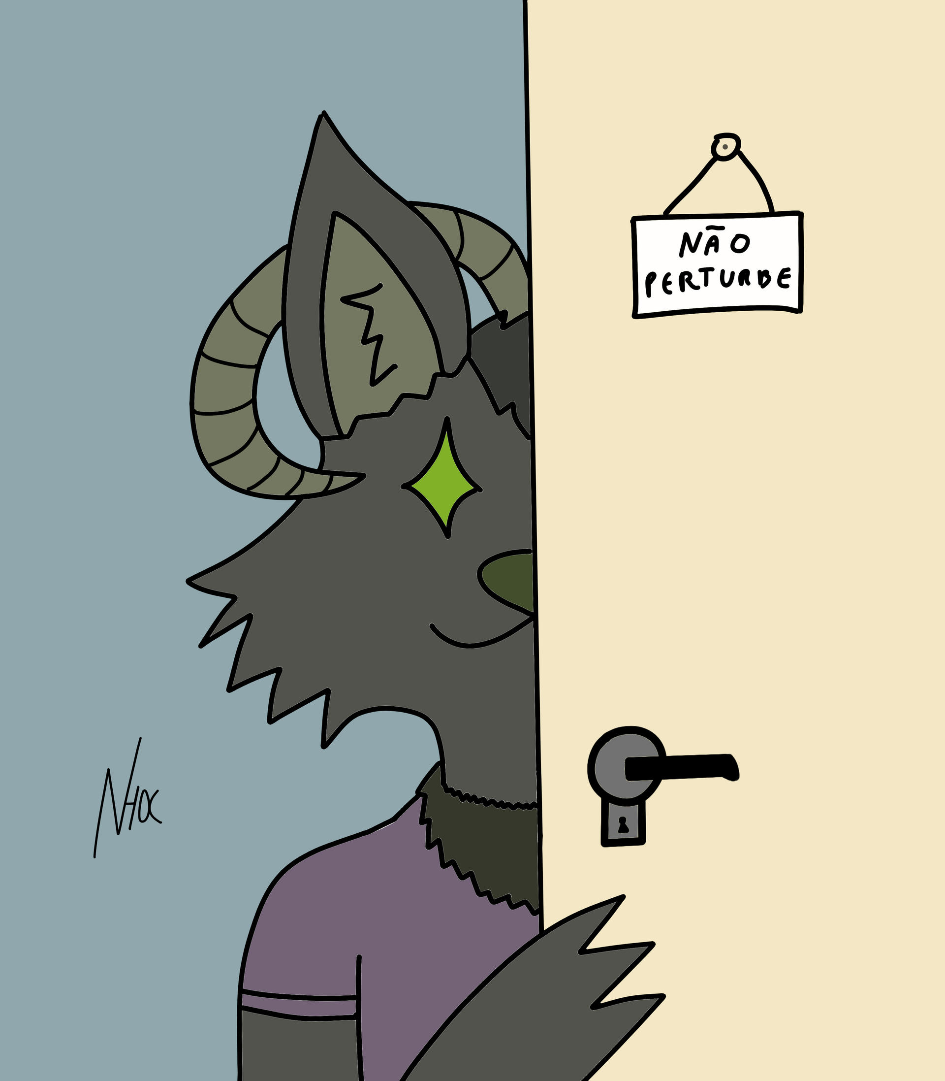 Sign: DO NOT DISTURB - coloring test by NhocDrawings on DeviantArt
