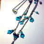 blue flower - necklace