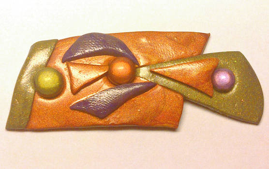 brooch made with fimo