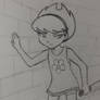 Mandy in a secret passage sketch
