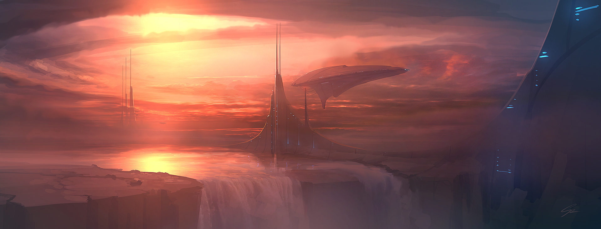 Speedpaint - Waterfall Outpost