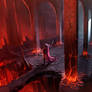 Fire Caves - Concept painting.