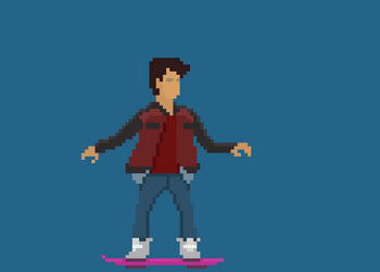 Marty Mcfly hoverboarding