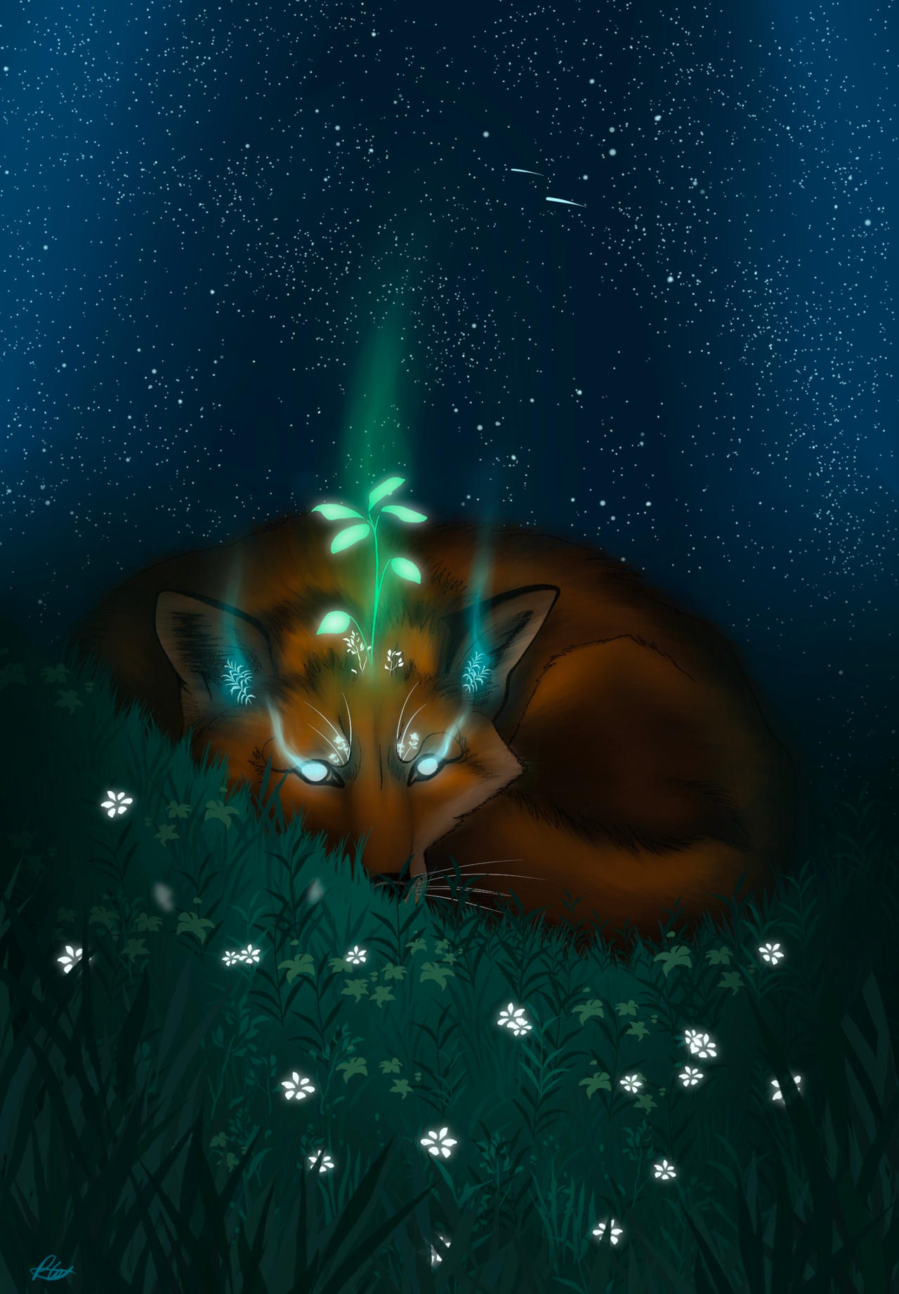 Glowing Fox by PerplexedEgg on DeviantArt