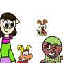 Aridia and Rayman meet Odie and Mr. Bumpy