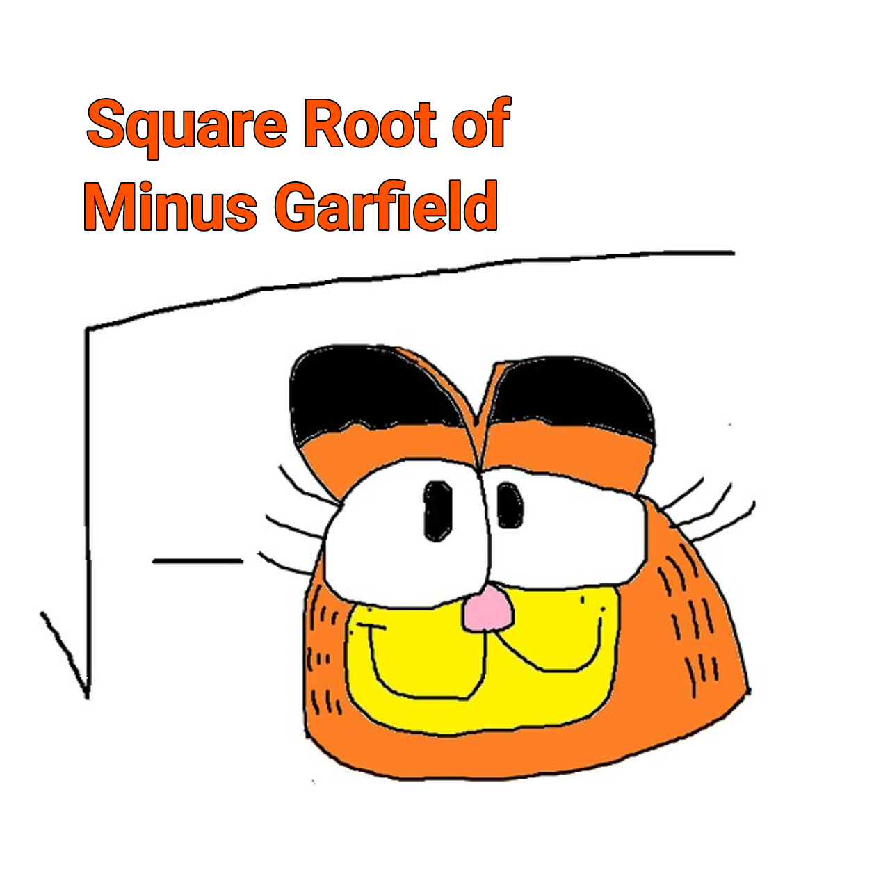 Square Root of Minus Garfield logo by JoeyHensonStudios on DeviantArt