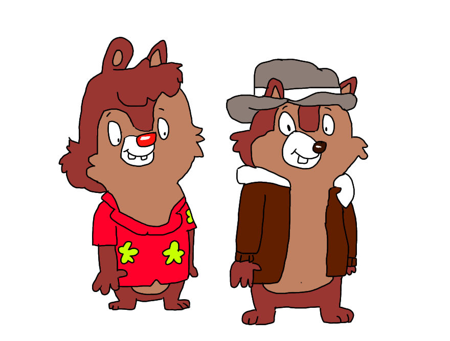 Chip and Dale in Rescue Rangers Outfits by JoeyHensonStudios on DeviantArt