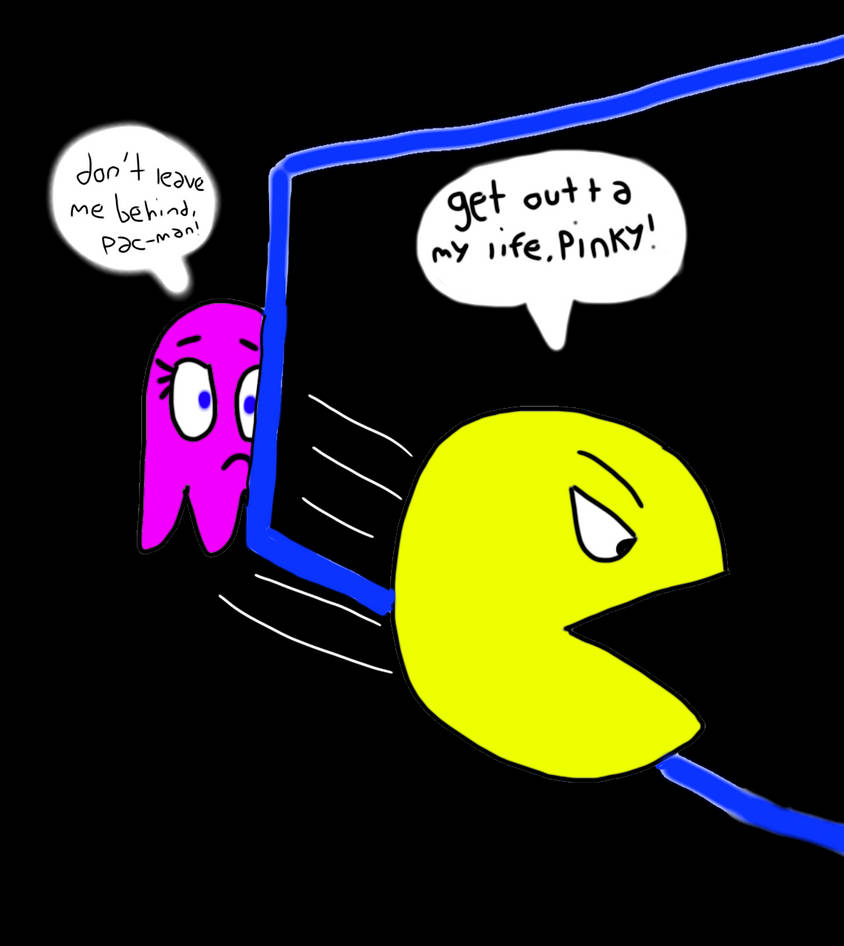 Pac-Man left Pinky by Dfroggy20 on DeviantArt