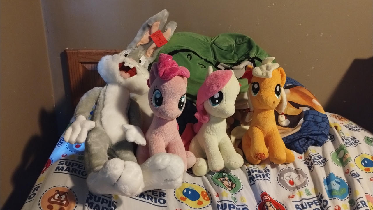 Applejack Rabbit Picture Bugs Bunny, Pinkie, Fluttershy, and Applejack by JoeyHensonStudios on ...