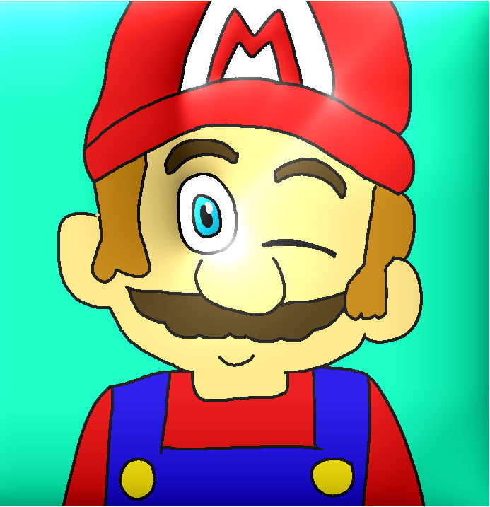 Mario Hinking Mario winking by JoeyHensonStudios on DeviantArt