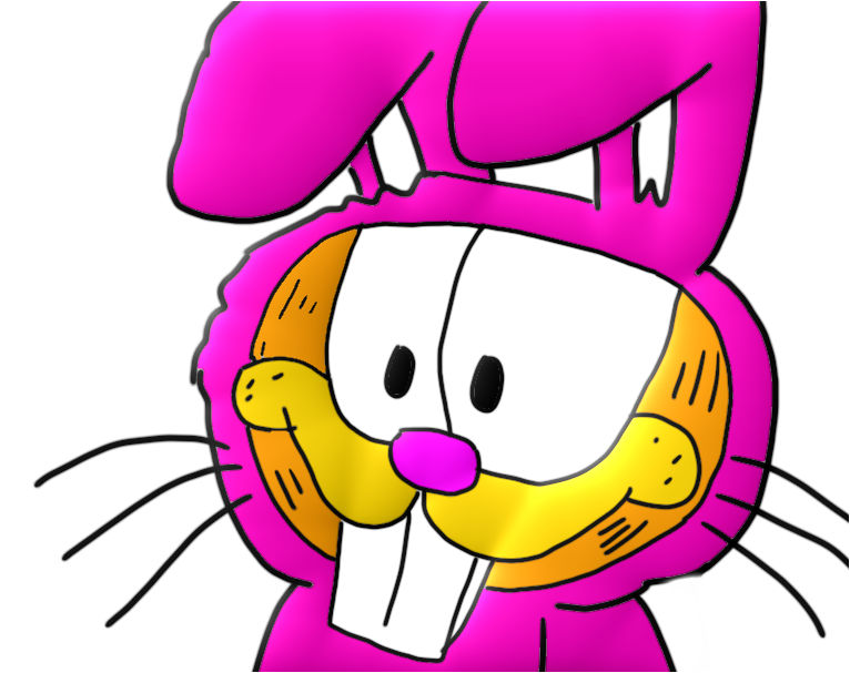 Garfield in a bunny costume by Dfroggy20 on DeviantArt