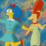Marge and Prunella Swapped clothes