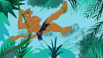 Jungle Jake Clawson Swings a Vine by Araguaamazon22