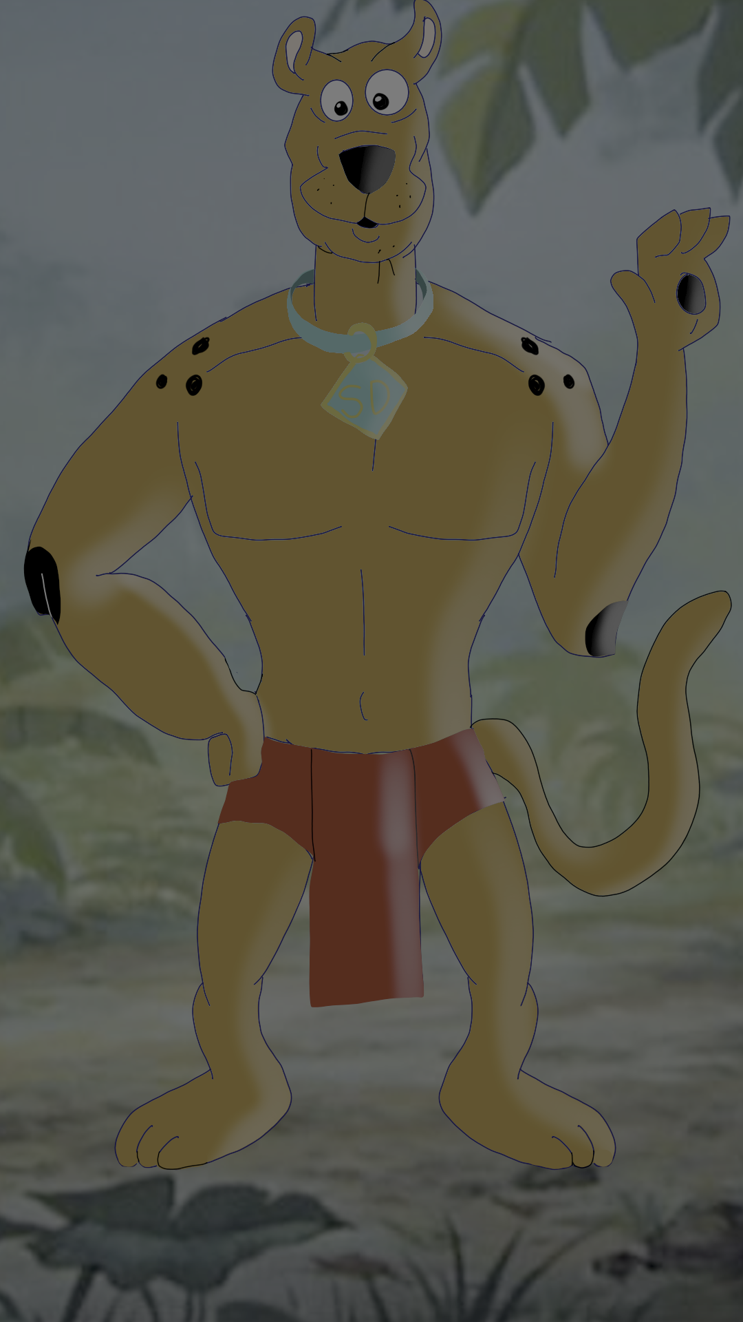 Scooby-doo as Mowgli