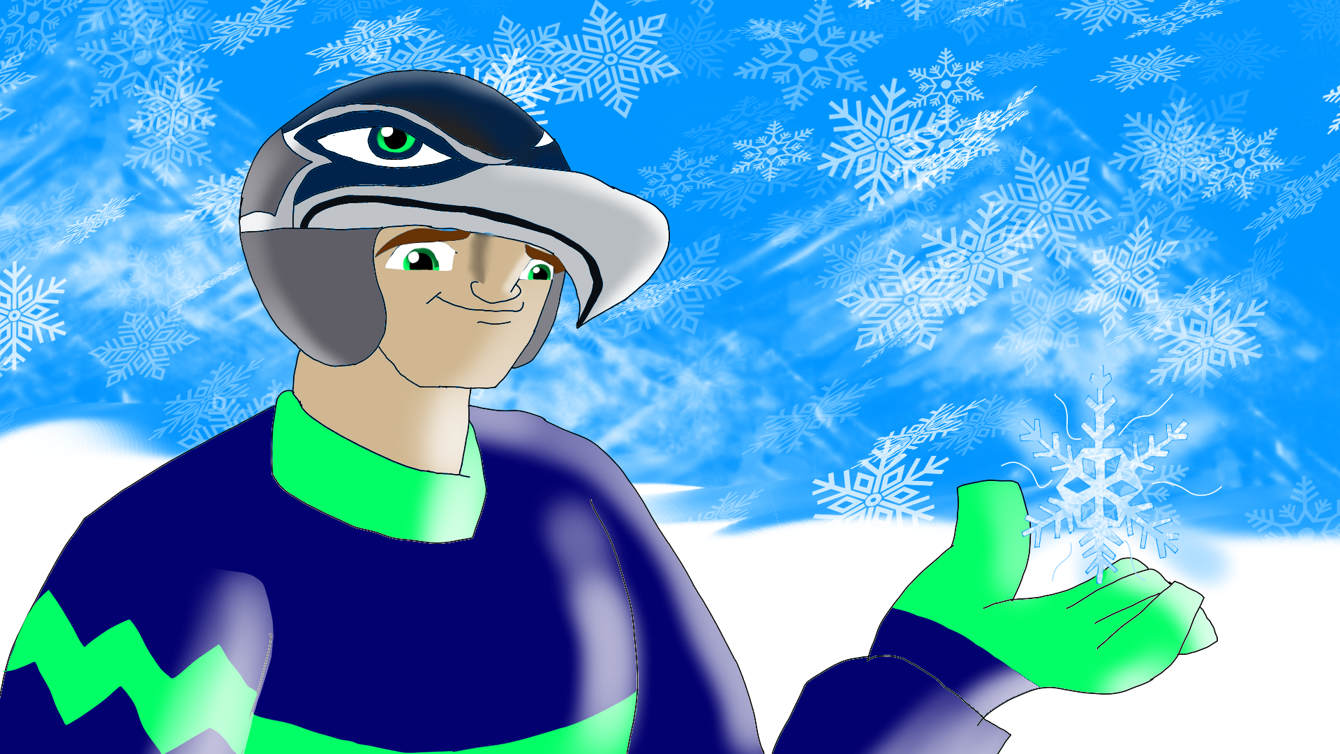 Freefall Catches a Snowflake