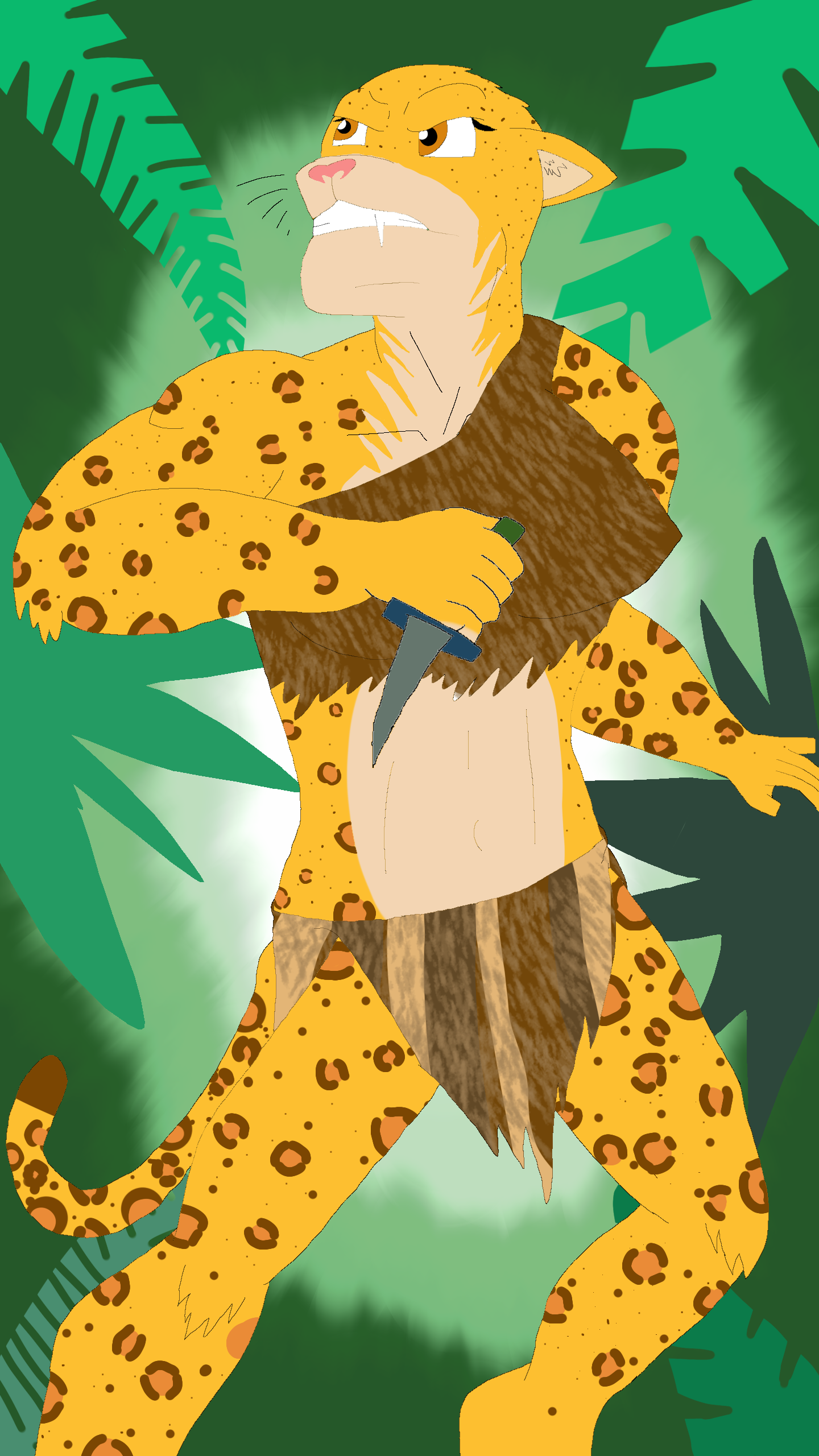 Tania as Sheena, queen of the jungle