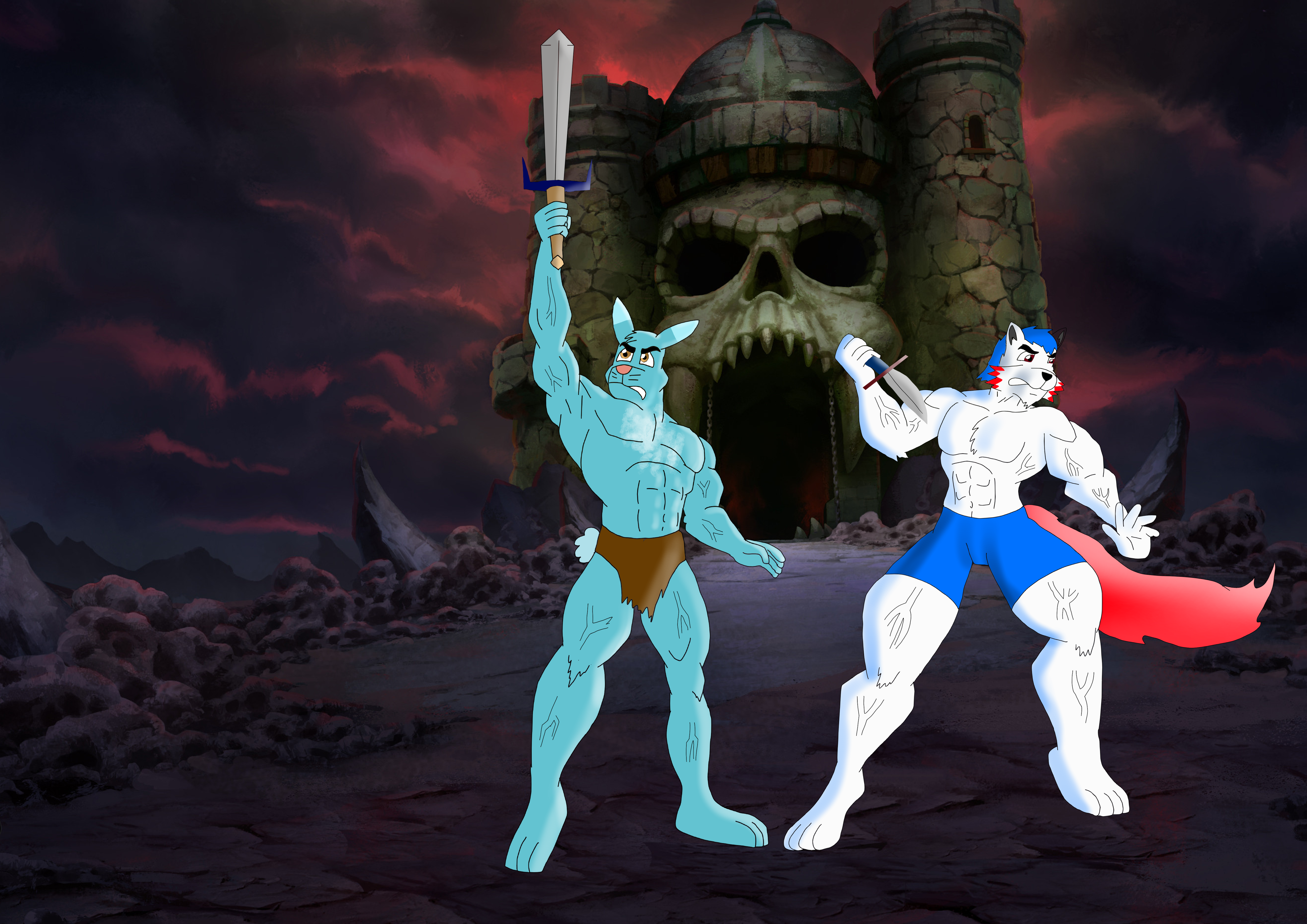 Barbarian Leader and Wolf Warrior