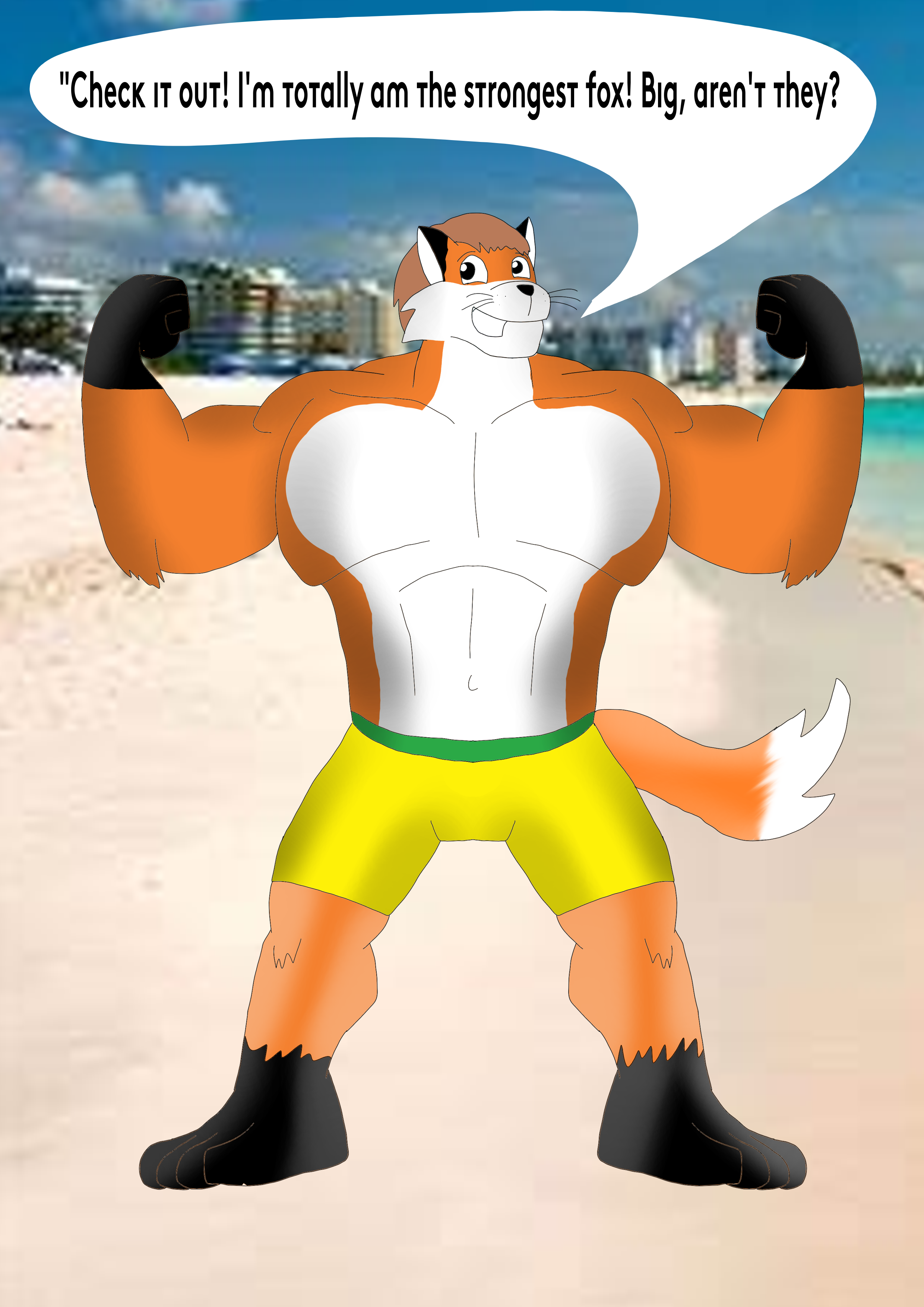 Fabian Flexible at the beach (Art Gift)
