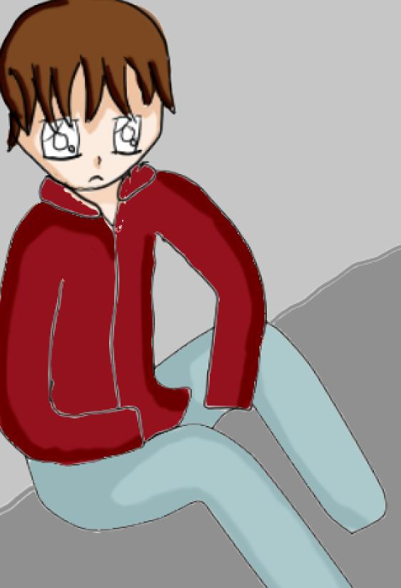 Anime Boy - Sitting by Lewis-H on DeviantArt