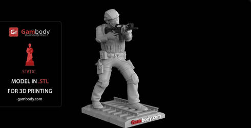 Counter-Strike Terrorist 3D Print Design by Gambody