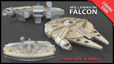 Millenium Falcon 3D Model for Printing by Gambody