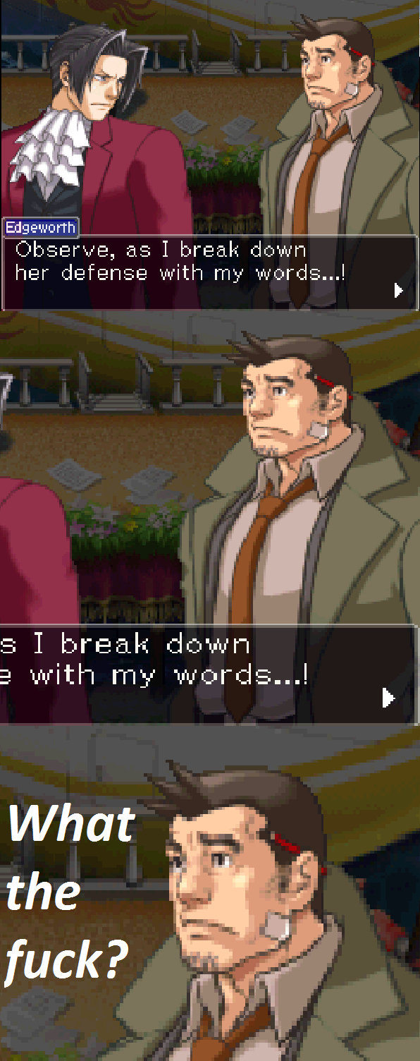 Gumshoe is beeing derp