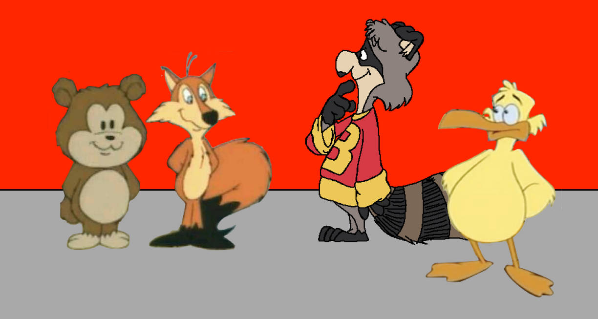 Buttons, Rusty, Bert and Pagui by AlexTheBlueFox2002 on DeviantArt
