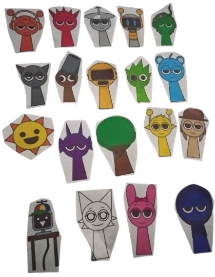 Sprunki Paper Cutouts (Transparent) by WindowsFan2019 on DeviantArt