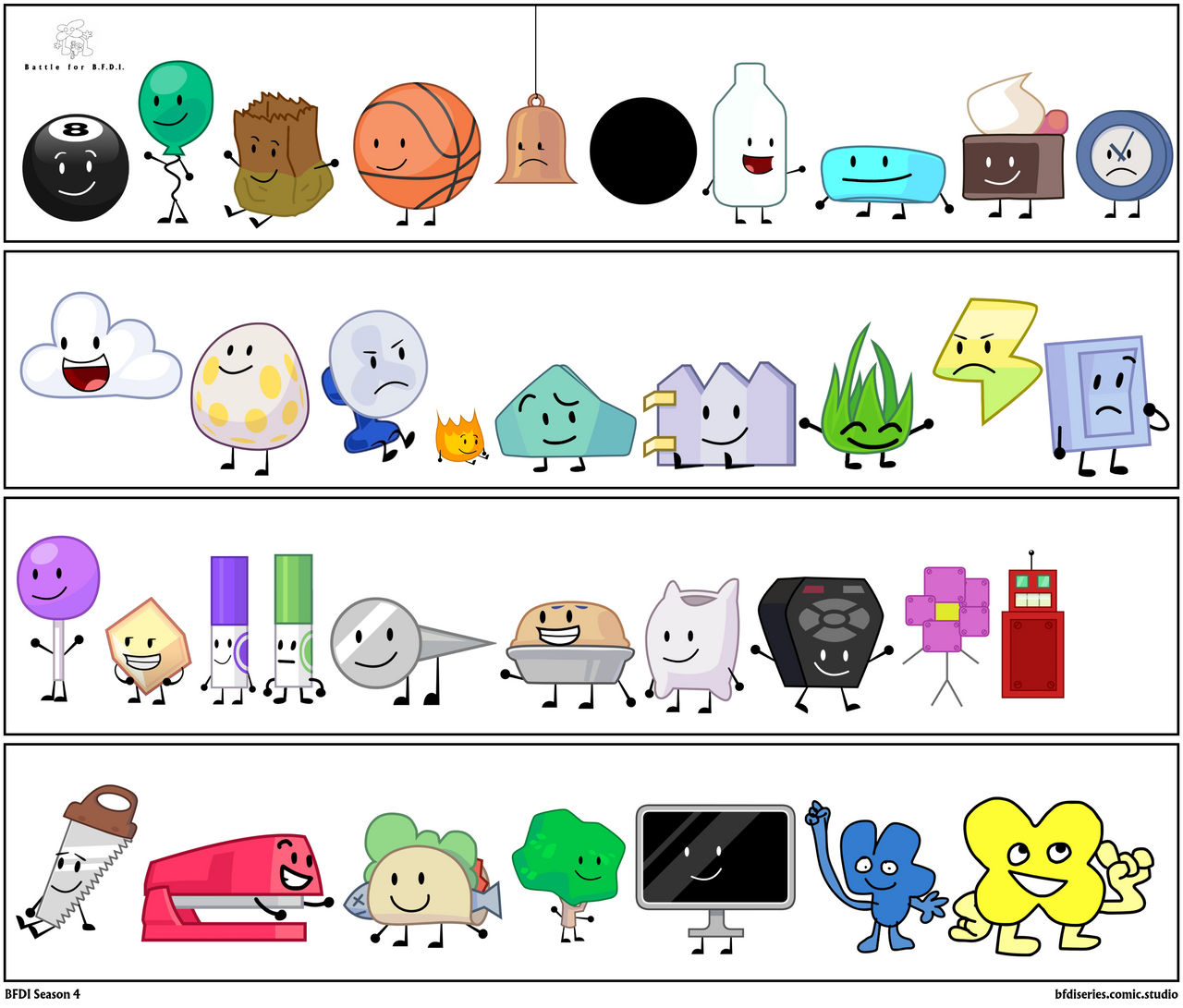 BFDI Characters (Season 4) by WindowsFan2019 on DeviantArt