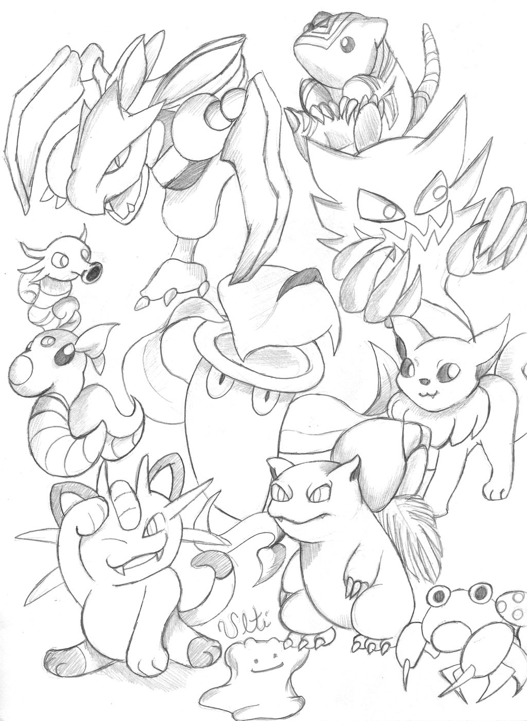 Gen 1 pokemon sprite doodles by TheUltione on DeviantArt