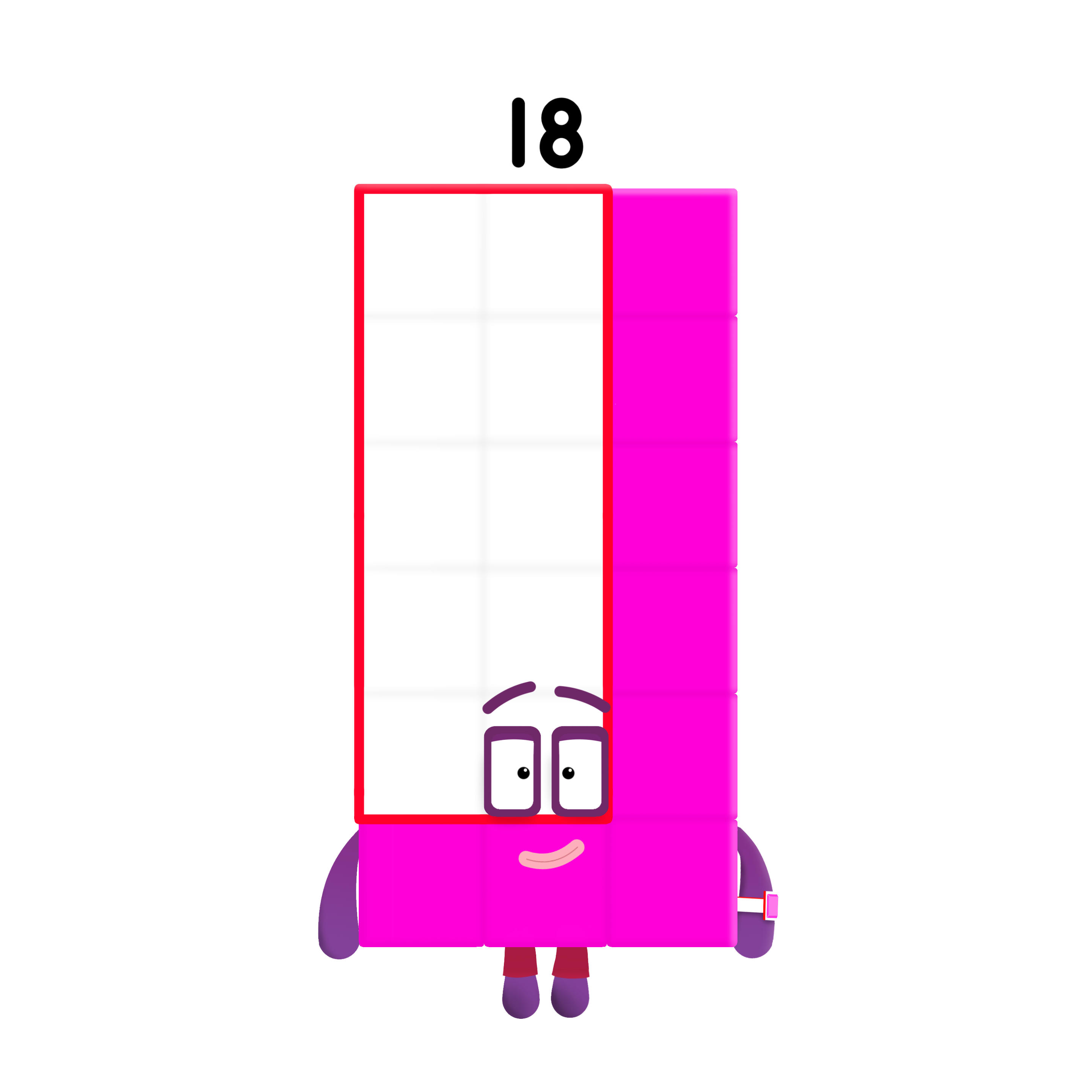 Number Blocks 18 Sign Numberblock 18 by MWK-NB18 on DeviantArt