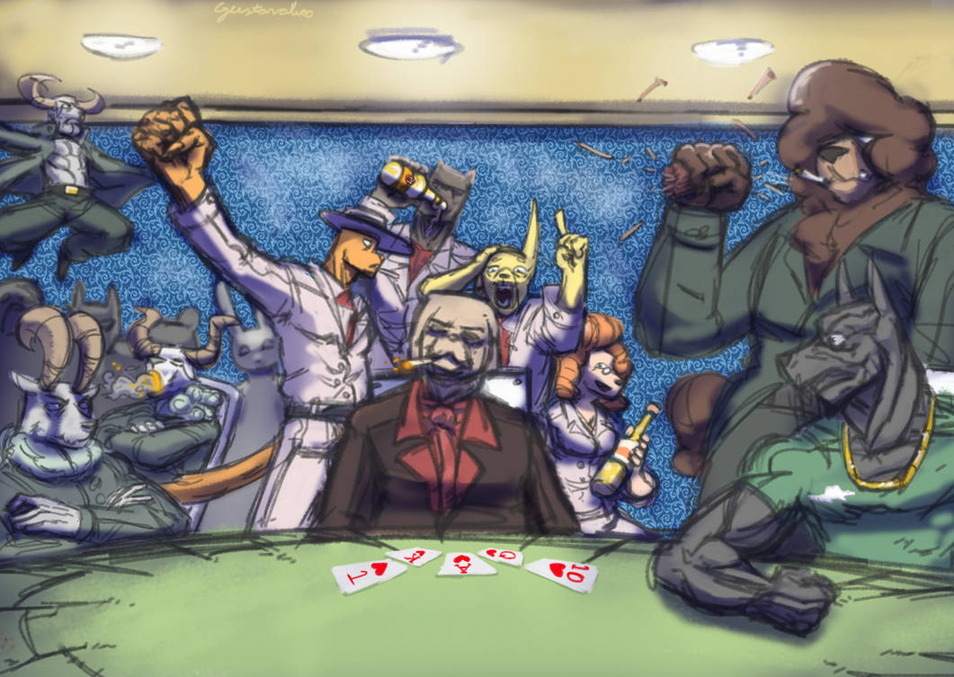 Furrys? playing poker. by gustafaryman on DeviantArt