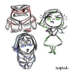 Inside Out Characters Sketch